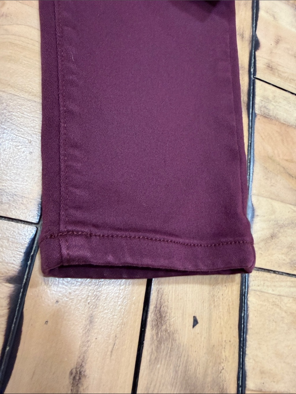 Kancan burgundy High Rise Skinny Crop Jeans Cowgirl Western Boho - Picture 3 of 8